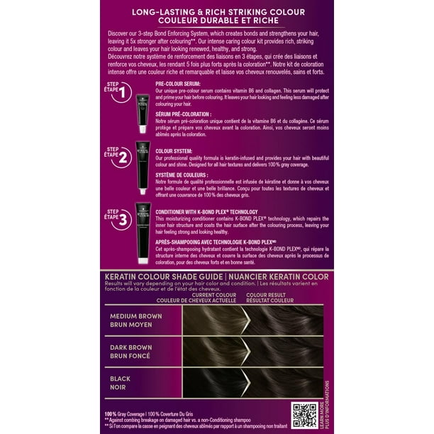 Schwarzkopf Keratin Color Permanent Hair Color Cream, 1 Pack/60 ml