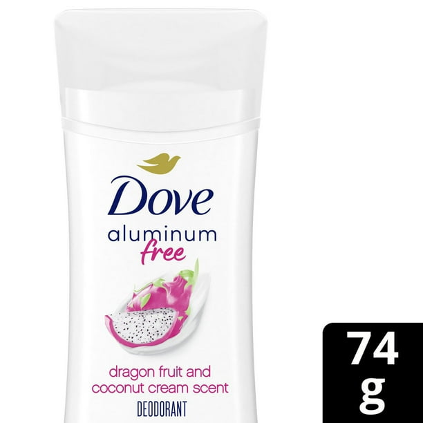 Dove Aluminum Free Deodorant Stick for Women with 1/4 Moisturizers, Dragon Fruit & Coconut Cream 72h Odour Protection, 74g, 74 g