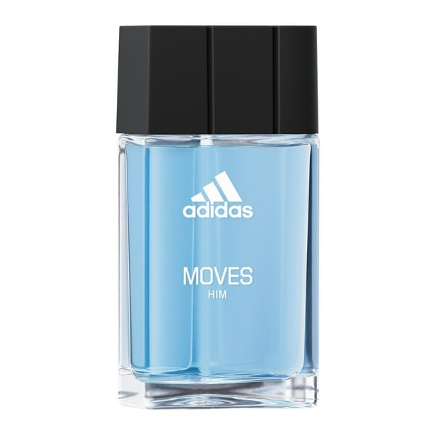 Adidas Moves for Him Eau de Toilette for Men, Aromatic fragrance, Top notes: green apple, anise, Italian parsley, peppermint, mandarin, and black peppercorn, 50ml, Crisp and invigorating fougère fragrance