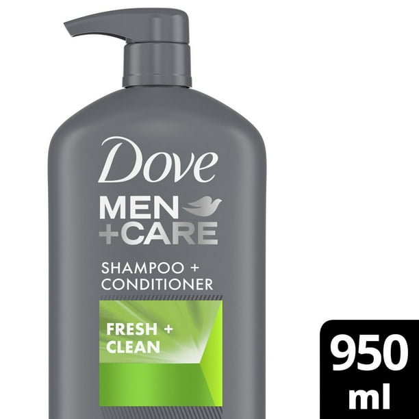 Dove Men Care Fresh and Clean + Conditioner with caffeine and menthol 2 in 1 Shampoo and Conditioner, 950ml Shampoo+Conditioner
