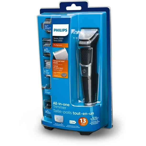Philips Multigroomer Series 3000 with 10 Accessories, MG3750/10, All-in-One trimmer