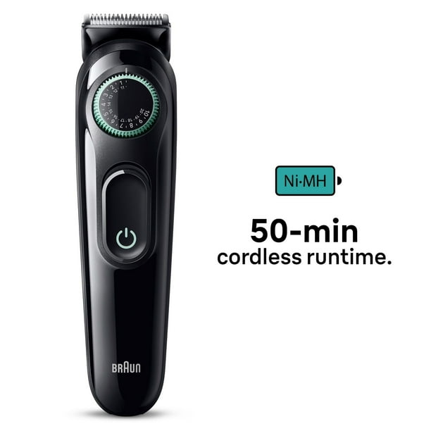 Braun All-In-One Style Kit Series 3 3450, 5-in-1 Trimmer for Men with Beard Trimmer, Ear & Nose Trimmer, Hair Clippers & More, Ultra-Sharp Blade, 40 Length Settings, Rechargeable 50-minute Battery Cor, 1CT