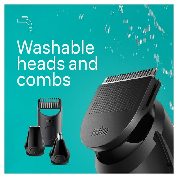 Braun All-In-One Style Kit Series 3 3450, 5-in-1 Trimmer for Men with Beard Trimmer, Ear & Nose Trimmer, Hair Clippers & More, Ultra-Sharp Blade, 40 Length Settings, Rechargeable 50-minute Battery Cor, 1CT