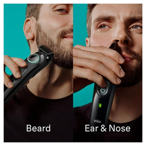 Braun All-In-One Style Kit Series 3 3450, 5-in-1 Trimmer for Men with Beard Trimmer, Ear & Nose Trimmer, Hair Clippers & More, Ultra-Sharp Blade, 40 Length Settings, Rechargeable 50-minute Battery Cor, 1CT