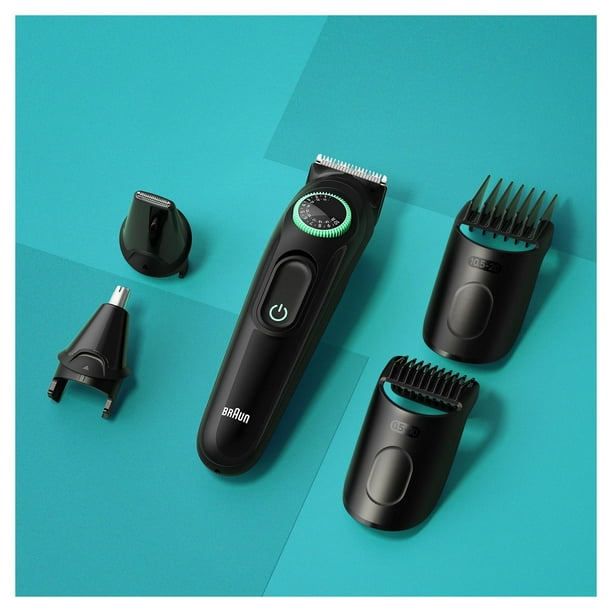 Braun All-In-One Style Kit Series 3 3450, 5-in-1 Trimmer for Men with Beard Trimmer, Ear & Nose Trimmer, Hair Clippers & More, Ultra-Sharp Blade, 40 Length Settings, Rechargeable 50-minute Battery Cor, 1CT