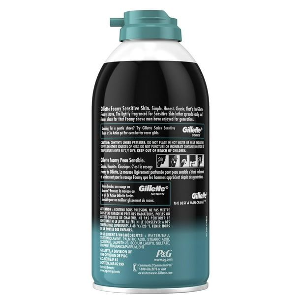 Gillette Foamy Sensitive Shave Cream, 311 g