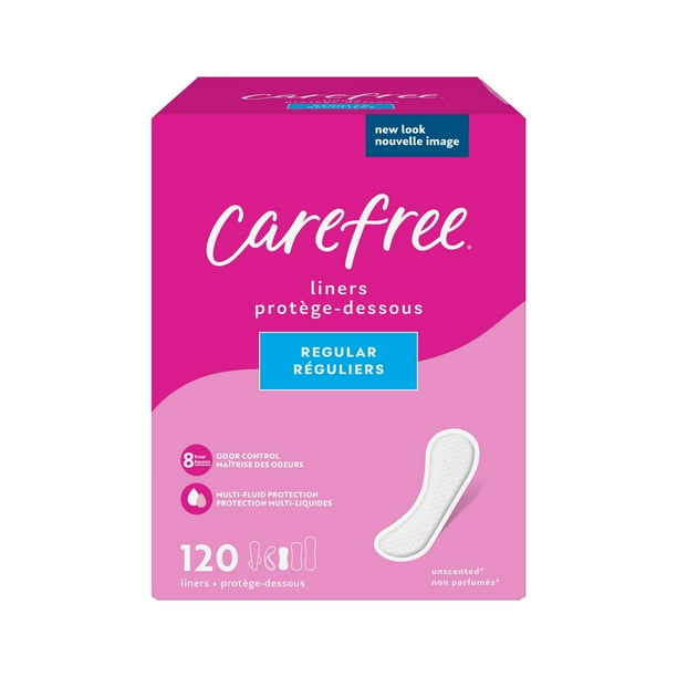 Carefree Acti-Fresh Body Shape Panty Liners Regular Pack of 120 Liners, 120 Panty Liners
