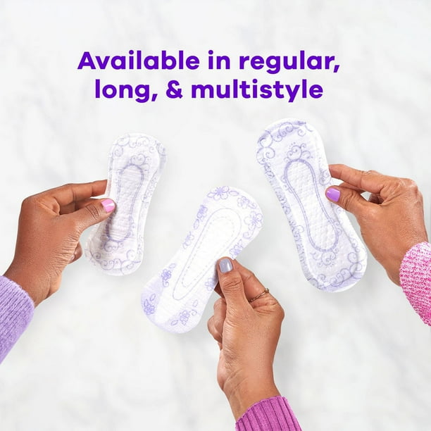 Always Radiant Daily Liners Light Absorbency, Regular Length, Up to 100% Odor Free and Fragrance Free, with Edge-2-Edge Adhesive, 48CT