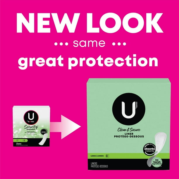 U by Kotex Lightdays Liners, Long, Unscented, 96 Count