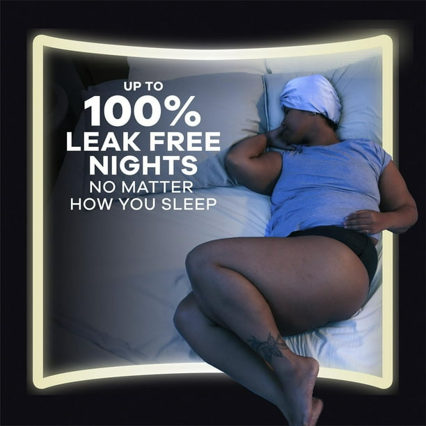 Always ZZZ Overnight Disposable Period Underwear for Women Sz S-M, 360° Coverage for Worry-Free Nights, 7CT