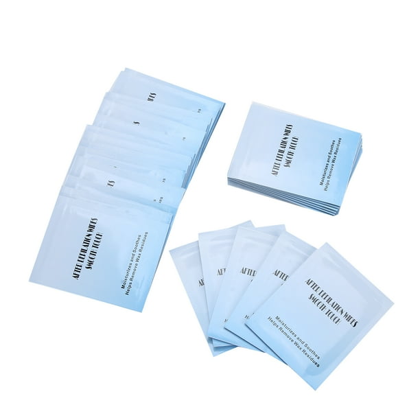 Octpeak After Remover Wipes 30pcs Wax Removal Wipe Individually Wrapped Wet Tissue Moisten Wax Oil Cleaning Towelette