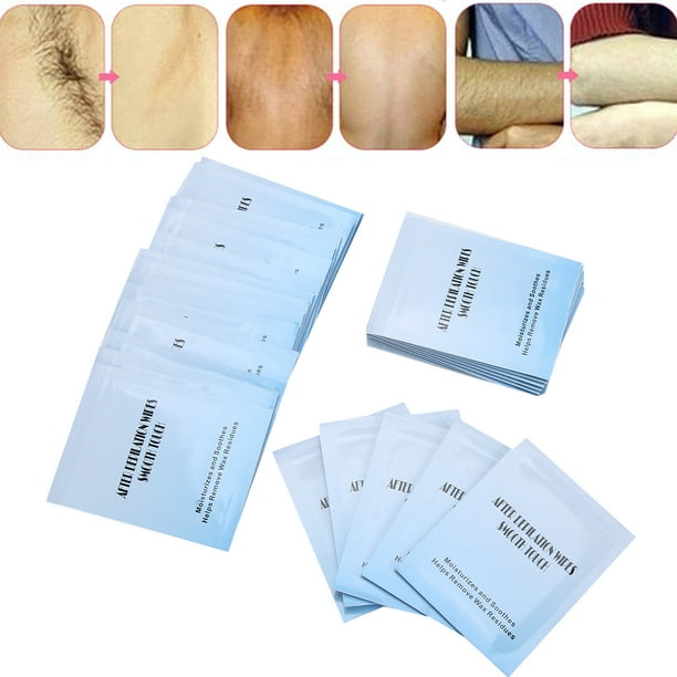 Octpeak After Remover Wipes 30pcs Wax Removal Wipe Individually Wrapped Wet Tissue Moisten Wax Oil Cleaning Towelette