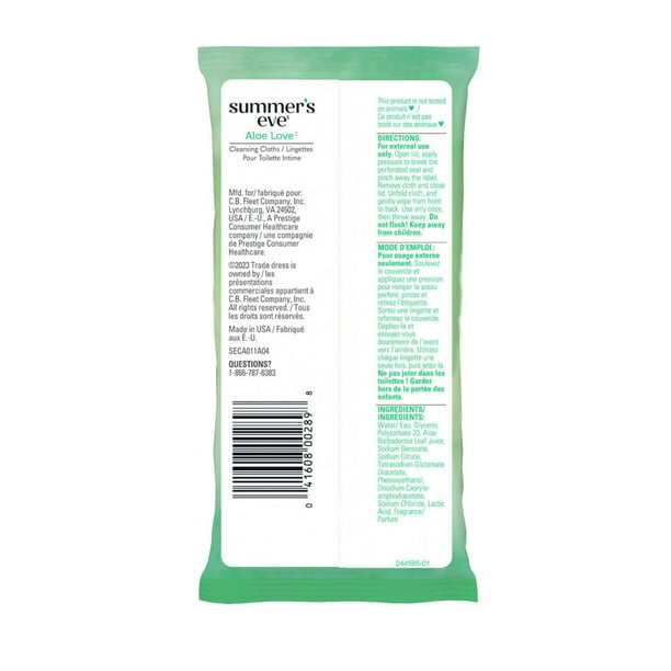 Summer's Eve Aloe Love Cleansing Cloths