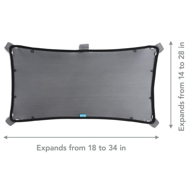 Munchkin Brica Magnetic Stretch to Fit Sun Shade, Black, Car Sunshade