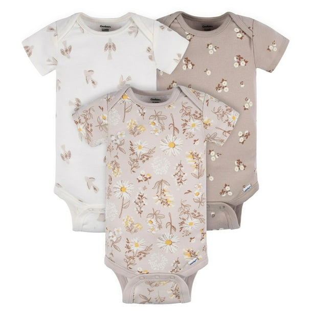 Gerber 3-Pack Baby Short Sleeve Onesies Bodysuit