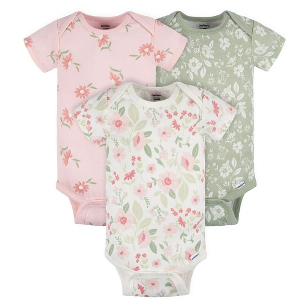 Gerber 3-Pack Baby Short Sleeve Onesies Bodysuit