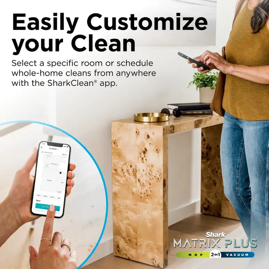 Shark - Matrix Plus 2-in-1 Robot Vacuum & Mop with Sonic Mopping, Matrix Clean, Home Mapping, HEPA Bagless Self Empty, WiFi - Black