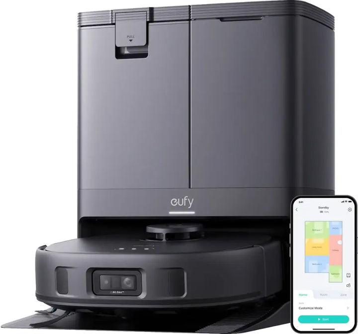 eufy - X10 Pro Omni Wi-Fi Connected Robot Vacuum & Mop with Self Washing and Self Drying Auto Empty Station - Black