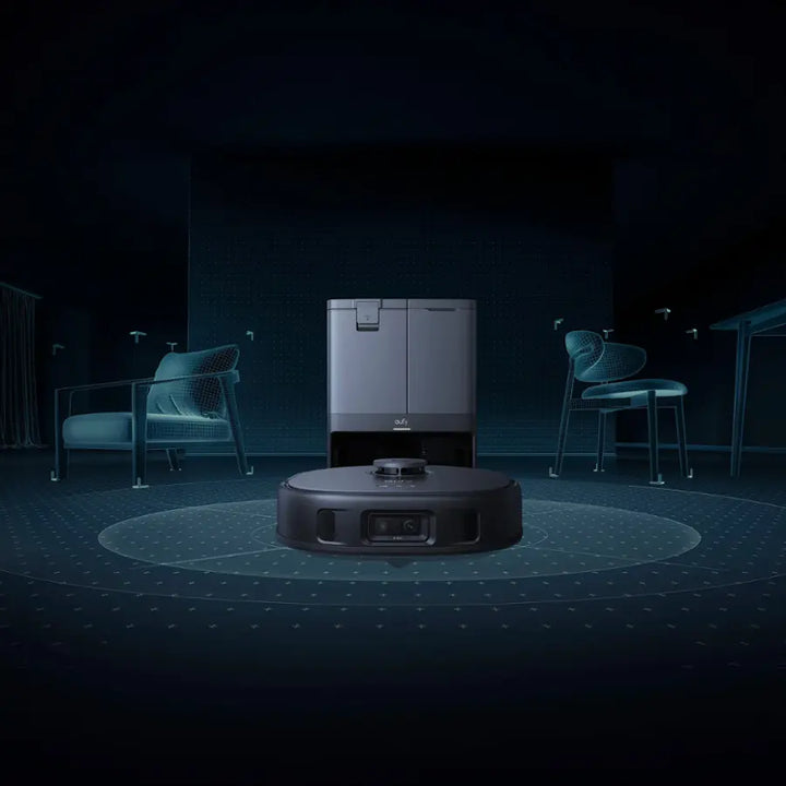 eufy - X10 Pro Omni Wi-Fi Connected Robot Vacuum & Mop with Self Washing and Self Drying Auto Empty Station - Black