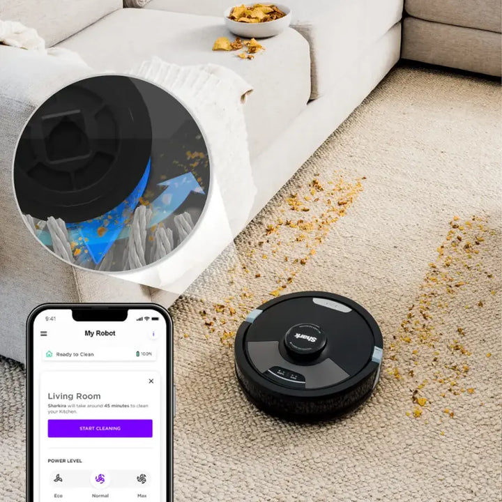 Shark - AI Ultra 2-in-1 Robot Vacuum & Mop with Sonic Mopping, Matrix Clean, Home Mapping, WiFi Connected - Black - Open Box - Good