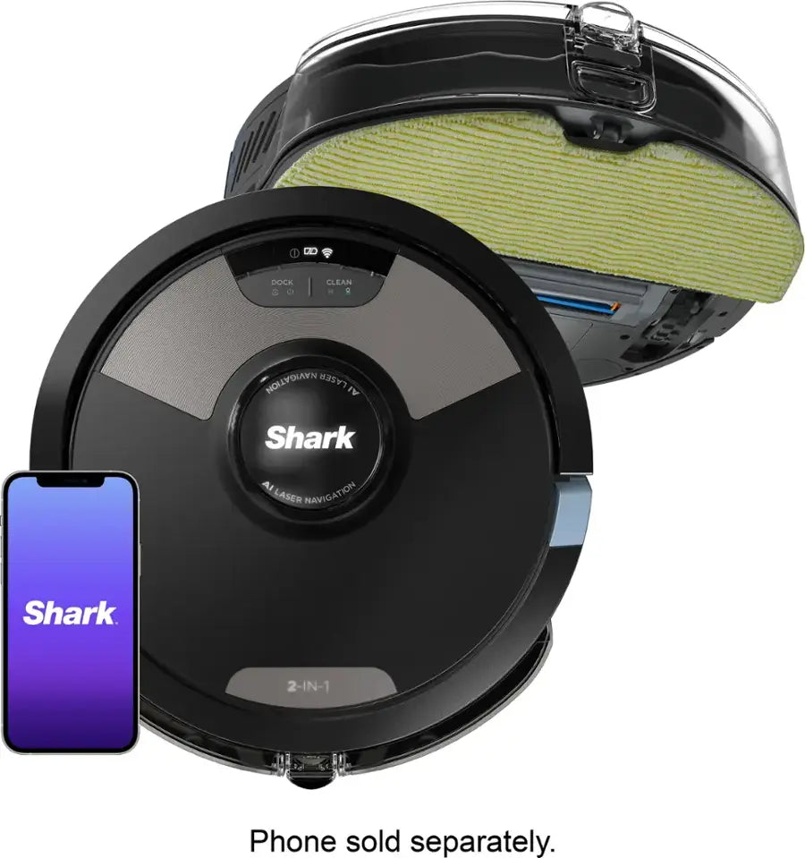 Shark - AI Ultra 2-in-1 Robot Vacuum & Mop with Sonic Mopping, Matrix Clean, Home Mapping, WiFi Connected - Black - Open Box - Good