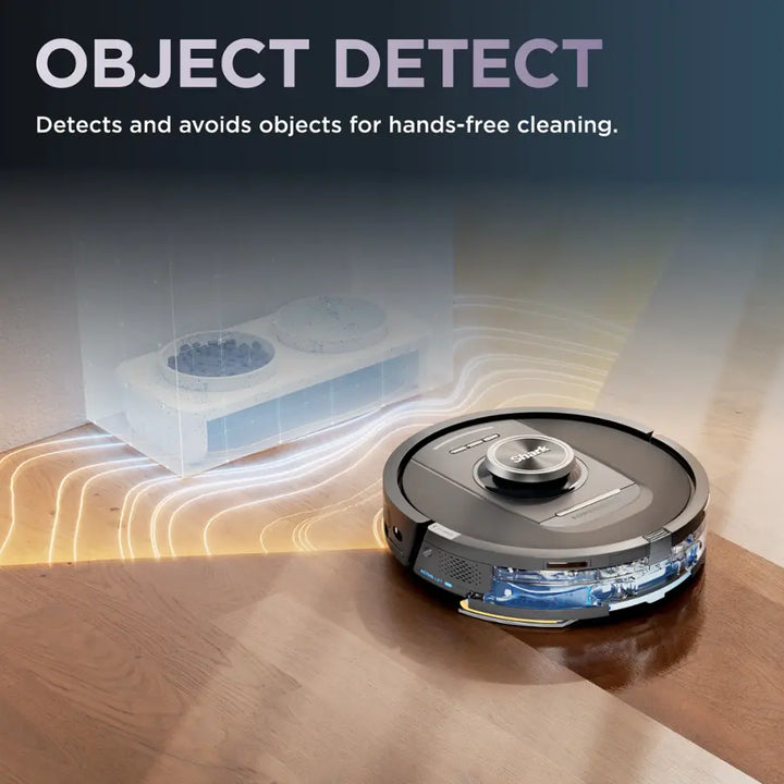Shark - Robot Vacuum & Mop PowerDetect NeverTouch, Combo, Self-Emptying & Self-Refilling, 60-Day Debris Capacity with Pad Dry - Gaia Grey
