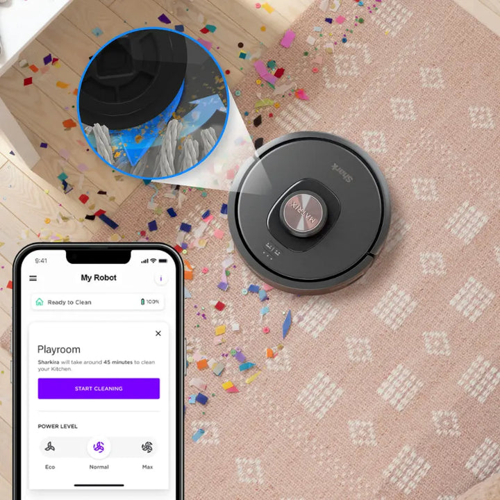 Shark - Matrix Self-Emptying Robot Vacuum with Precision Home Mapping and Extended Runtime, Wi-Fi Connected - Black