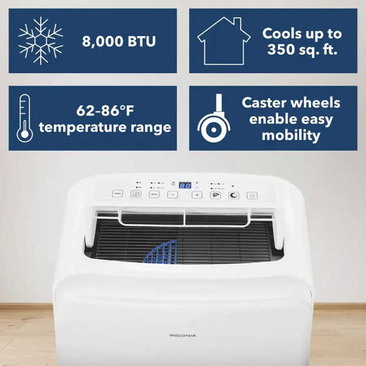 Insignia™ - 350 Sq. Ft. Portable Air Conditioner - White