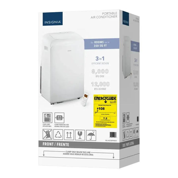 Insignia™ - 350 Sq. Ft. Portable Air Conditioner - White