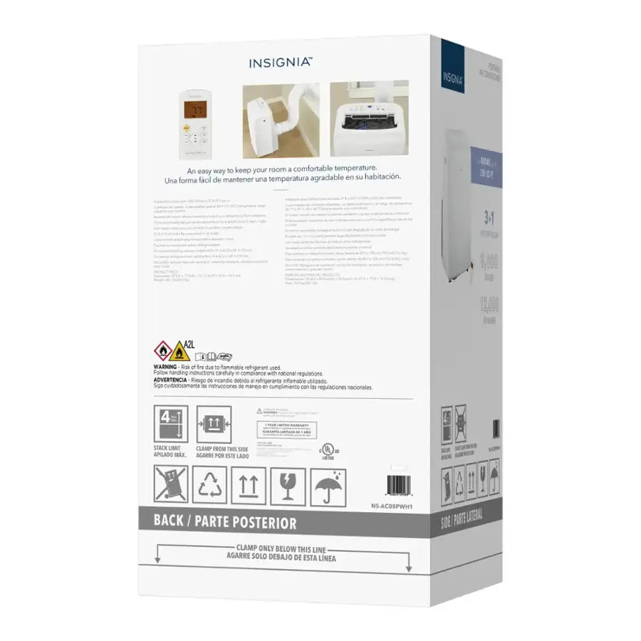 Insignia™ - 350 Sq. Ft. Portable Air Conditioner - White