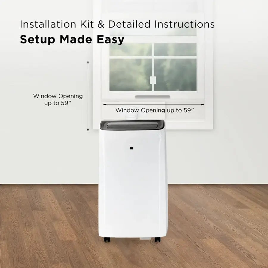TCL - 450 Sq. Ft. 10,000 BTU 3-in-1 Smart Portable Air Conditioner - White