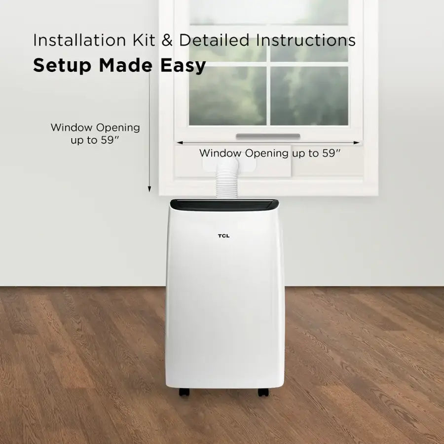 TCL - 300 Sq. Ft. 7,000 BTU 3-in-1 Smart Portable Air Conditioner - White