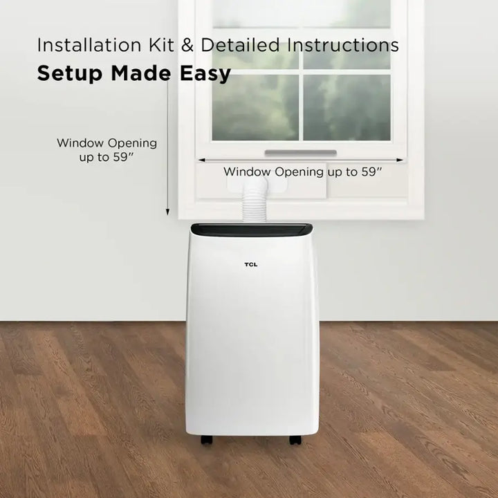 TCL - 300 Sq. Ft. 7,000 BTU 3-in-1 Smart Portable Air Conditioner - White