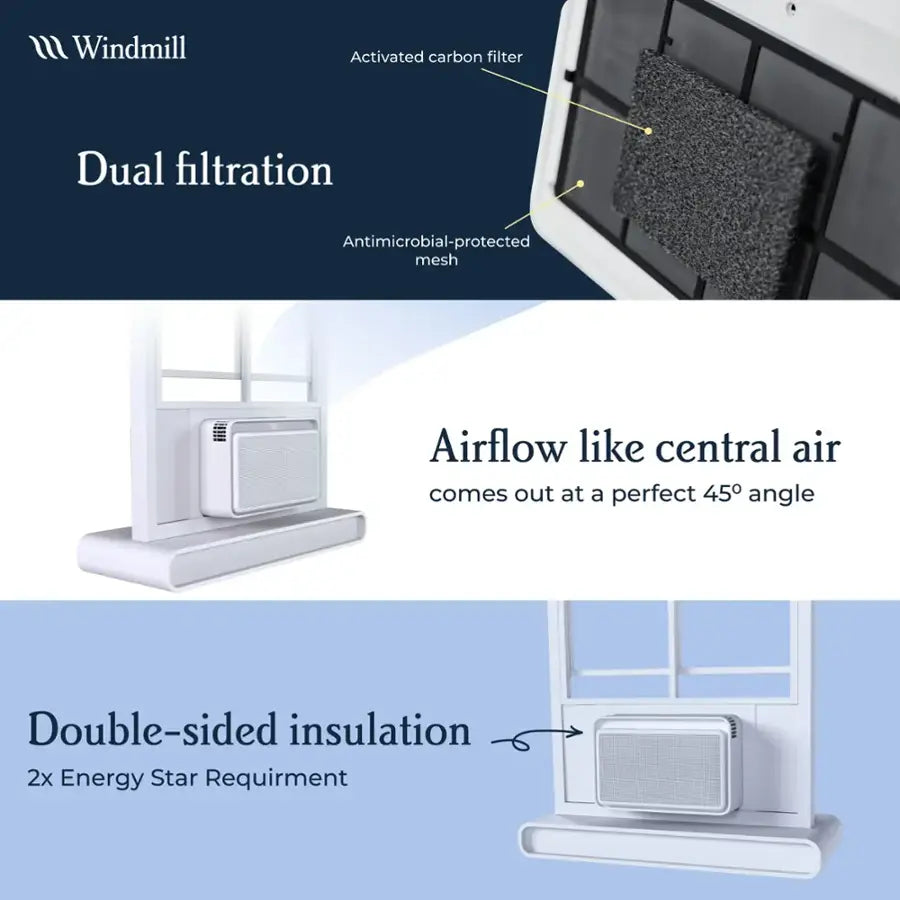 Windmill - 8,000 BTU Smart Window Air Conditoner - White