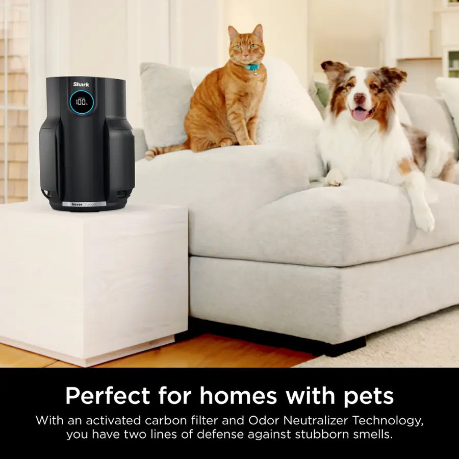 Shark - NeverChange Air Purifier, 5-Year Filter Life, 650-sq Ft - Black