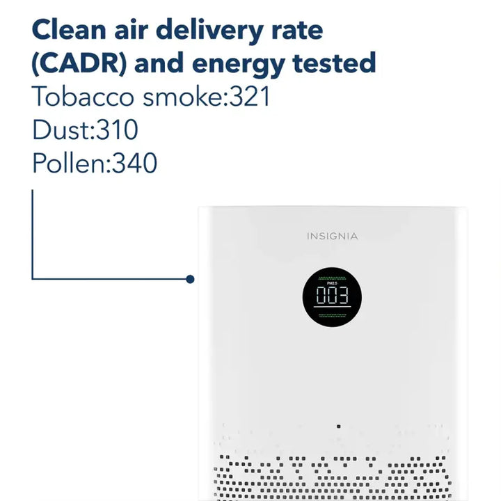 Insignia™ - 497 Sq. Ft. HEPA Air Purifier with ENERGY STAR Certification - White
