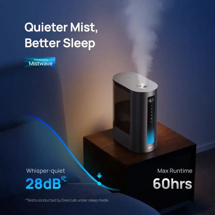 Dreo - 1.6 Gal Smart Ultrasonic Warm & Cool Humidifier with Dual Aroma Pad Tray, HM813S - Champagne