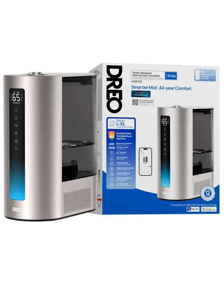 Dreo - 1.6 Gal Smart Ultrasonic Warm & Cool Humidifier with Dual Aroma Pad Tray, HM813S - Champagne