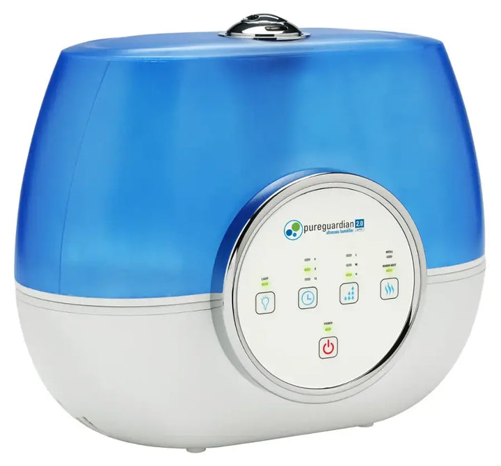 PureGuardian - Ultrasonic 2 Gal. Warm and Cool Mist Aromatherapy Humidifier - Blue/White