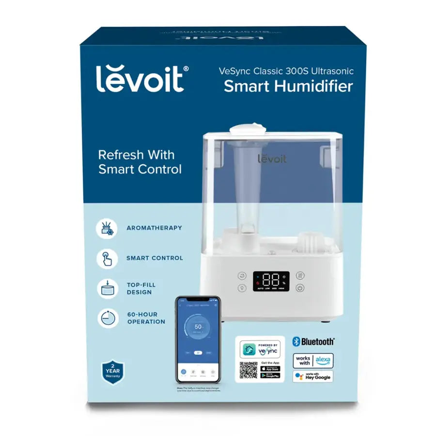 Levoit - VeSync Classic 300S 1.58 gallon Ultrasonic Smart Humidifier - White