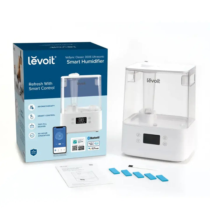Levoit - VeSync Classic 300S 1.58 gallon Ultrasonic Smart Humidifier - White