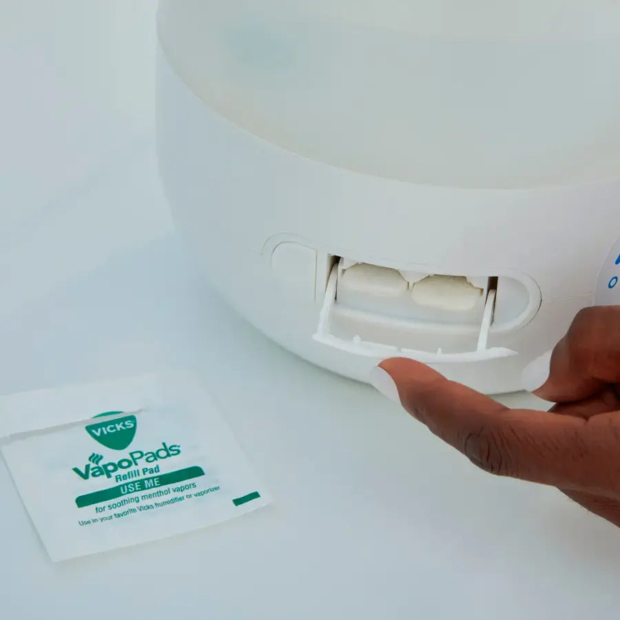 Vicks Mini Filter Free Cool Mist Humidifier, Small Room – Variable Mist Control – Works with Vicks VapoPads - White