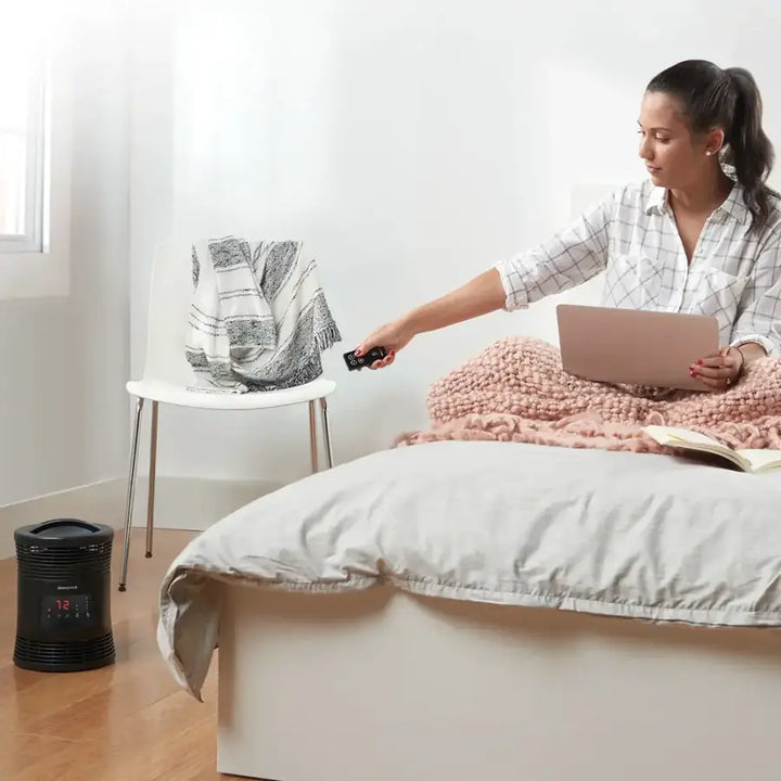Honeywell - 360 Surround Digital Fan-Forced Heater - Black
