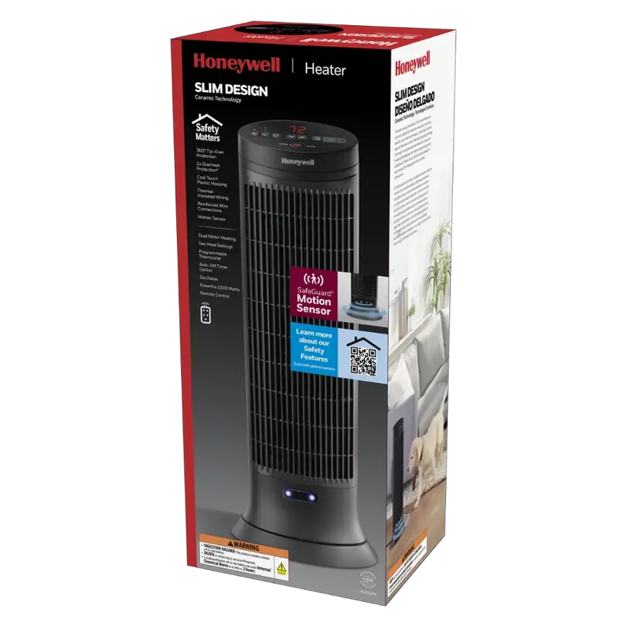 Honeywell - Ceramic Tower Heater - Slate Gray