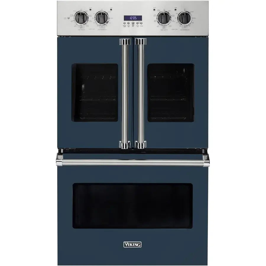 Viking - 30" 7 Series French Door Double Built-In Electric Thermal Convection Oven - Antique Bronze