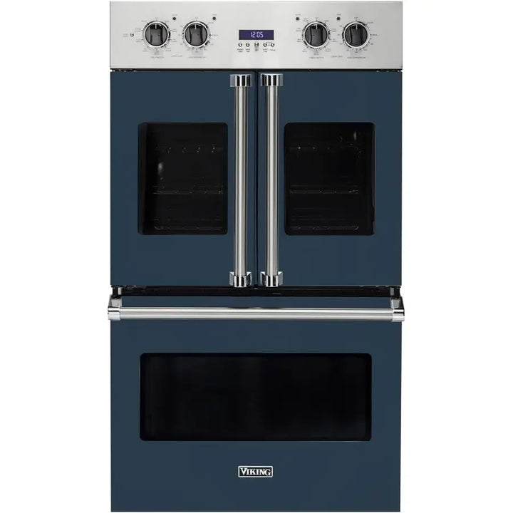 Viking - 30" 7 Series French Door Double Built-In Electric Thermal Convection Oven - Antique Bronze