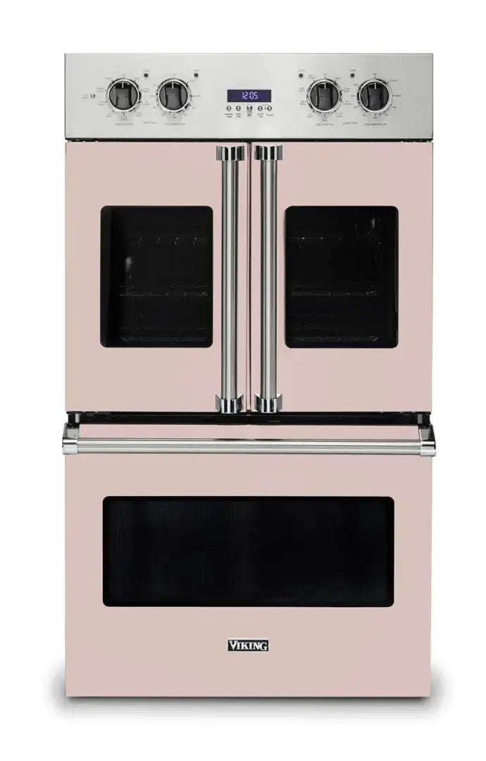 Viking - 30" 7 Series French Door Double Built-In Electric Thermal Convection Oven - Antique Bronze