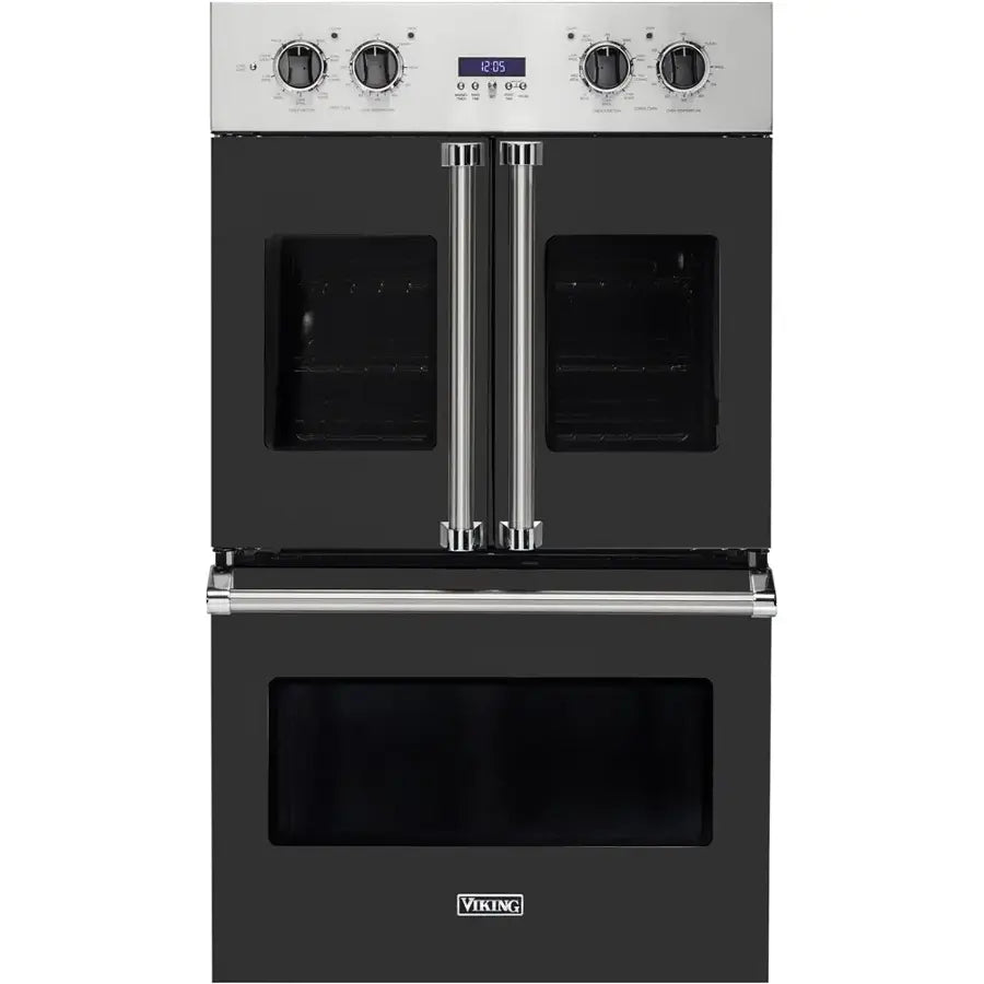 Viking - 30" 7 Series French Door Double Built-In Electric Thermal Convection Oven - Antique Bronze
