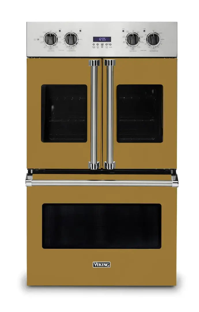 Viking - Professional 7 Series 30" Built-In Double Electric Convection Wall Oven - Damascus Gray