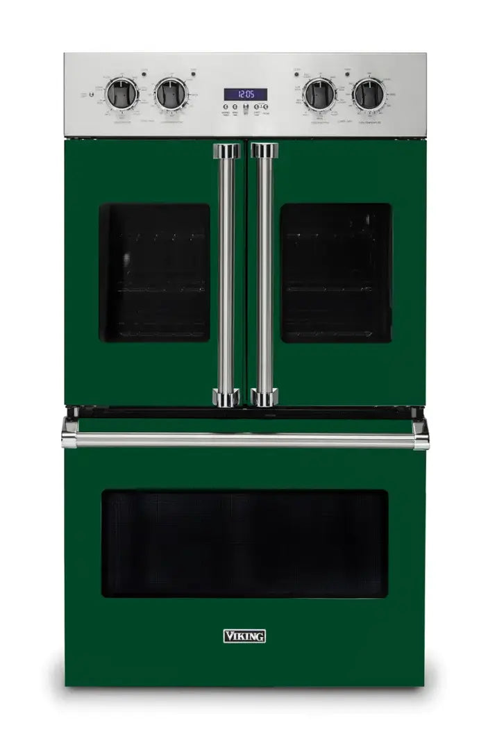 Viking - Professional 7 Series 30" Built-In Double Electric Convection Wall Oven - Damascus Gray